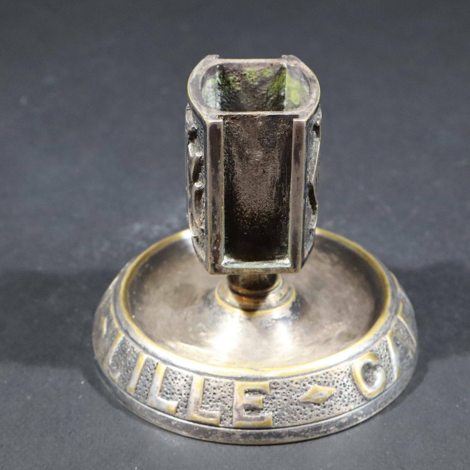 Antique French Bronze Match Striker And Holder Café Napoleon Ashtray photo 219.0