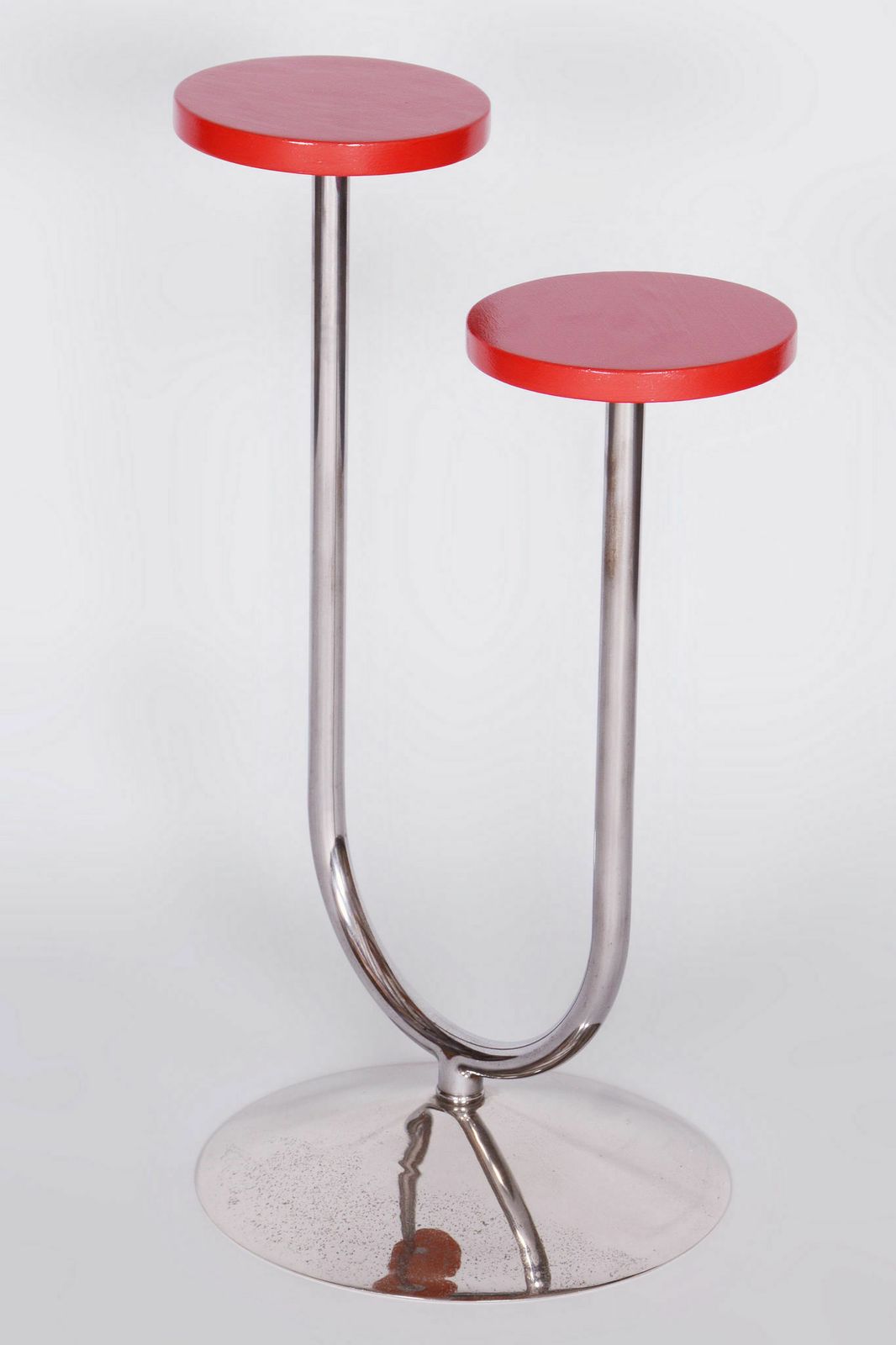 Restored Bauhaus Chrome Flower Stand, Robert Slezak, Czechia, 1930s