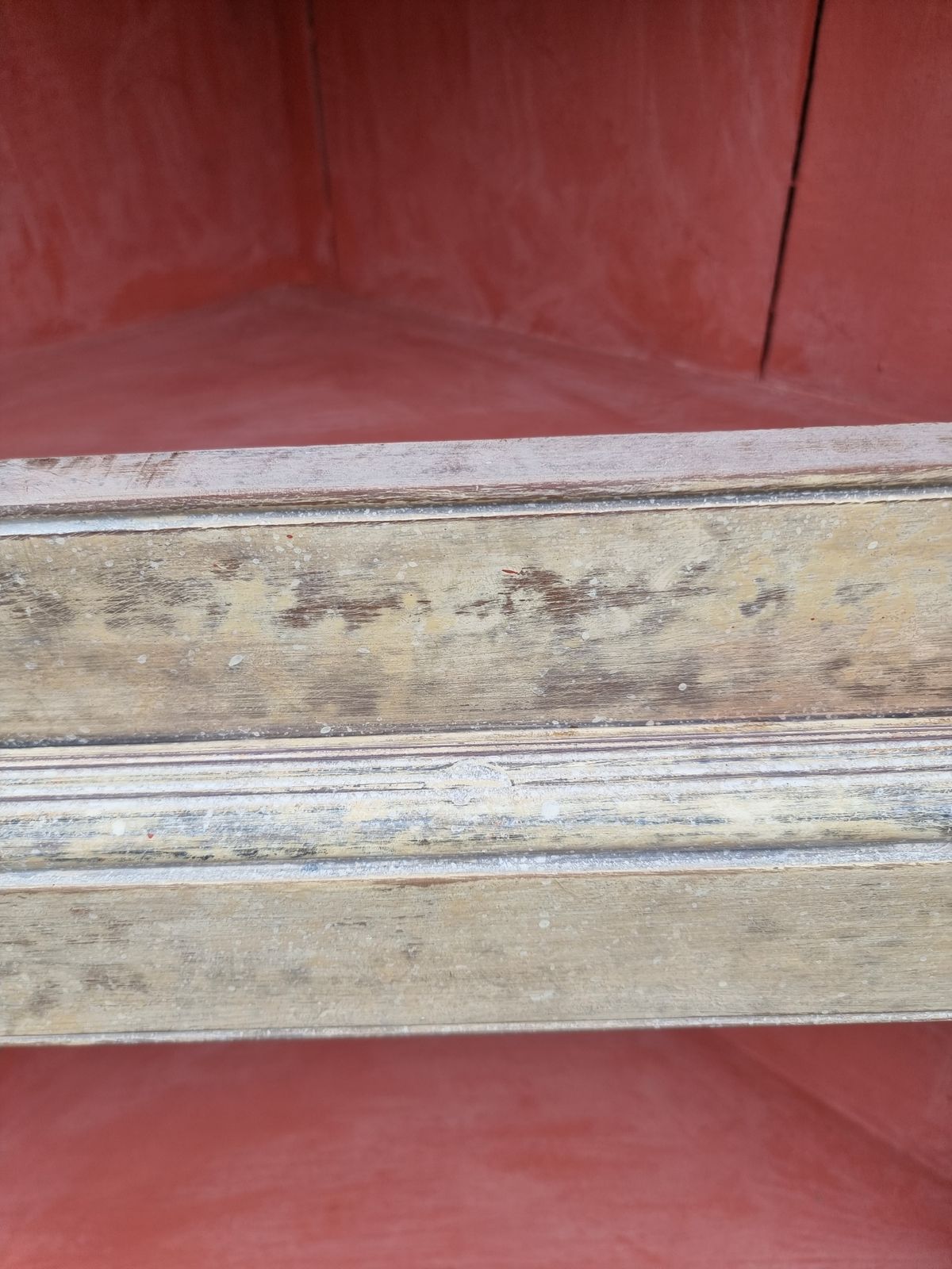 An 18th C Country House Painted Glazed Cabinet For A Corner Position. photo vinterior