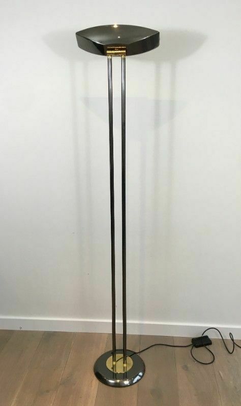 Floor Lamp Patina Gun Barrel And Brass photo Lighting