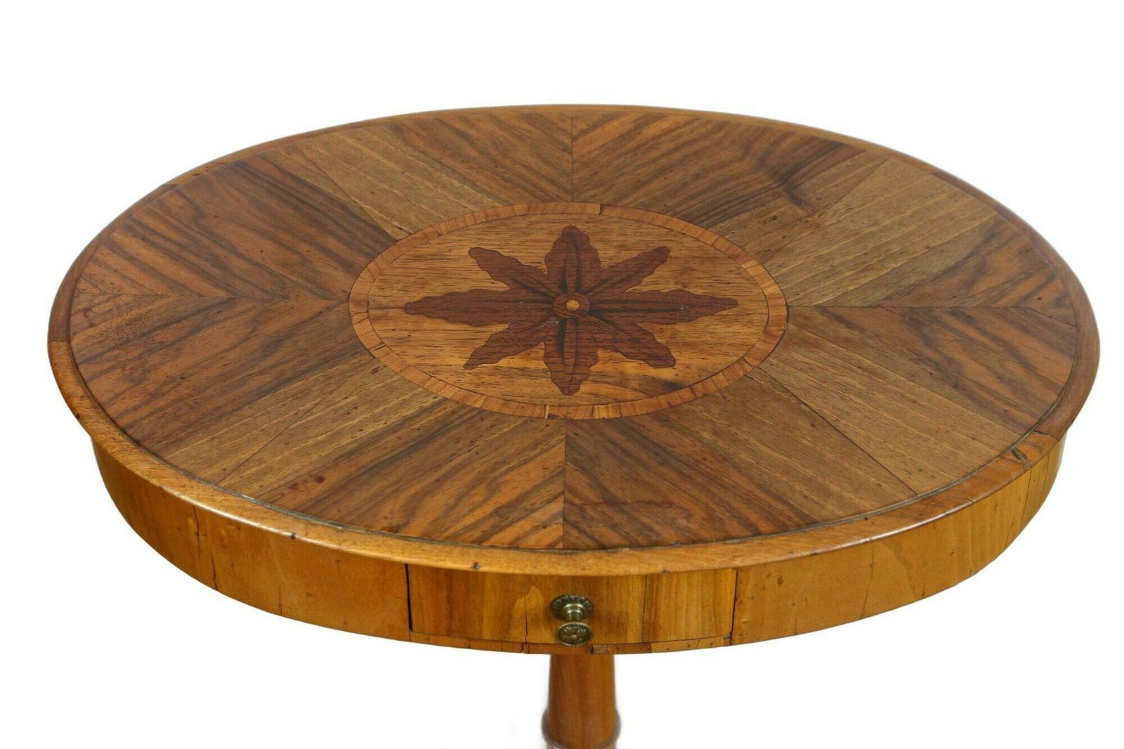 photo for sale Pair Of 19th Century Biedermeier Side Tables, Nut / Cherrywood   At Ca. 1830