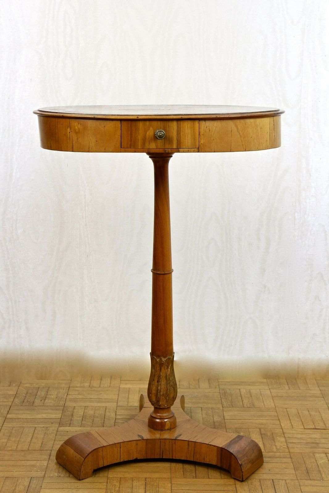 Furniture Pair Of 19th Century Biedermeier Side Tables, Nut / Cherrywood   At Ca. 1830 photo