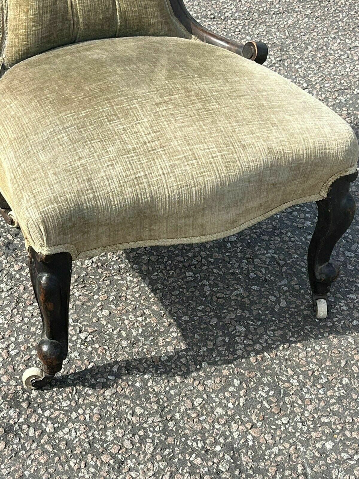 Victorian Chair. On White Porcelain Castors. photo Furniture
