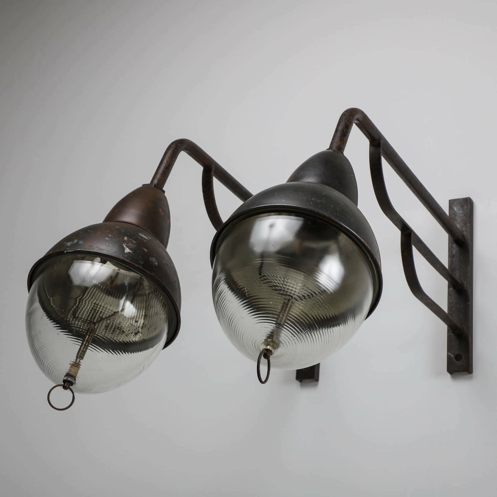 Industrial Copper Holophane Wall Lights photo 1525.0