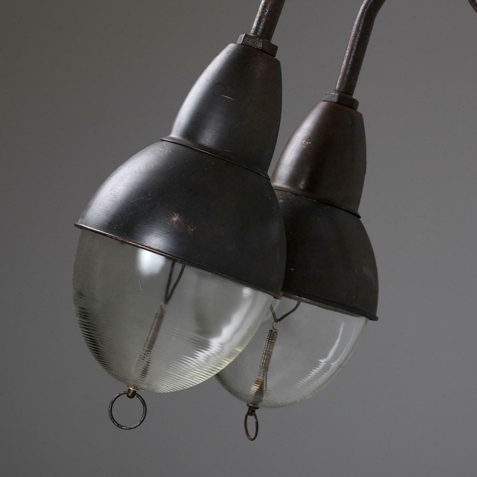 photo furniture Industrial Copper Holophane Wall Lights