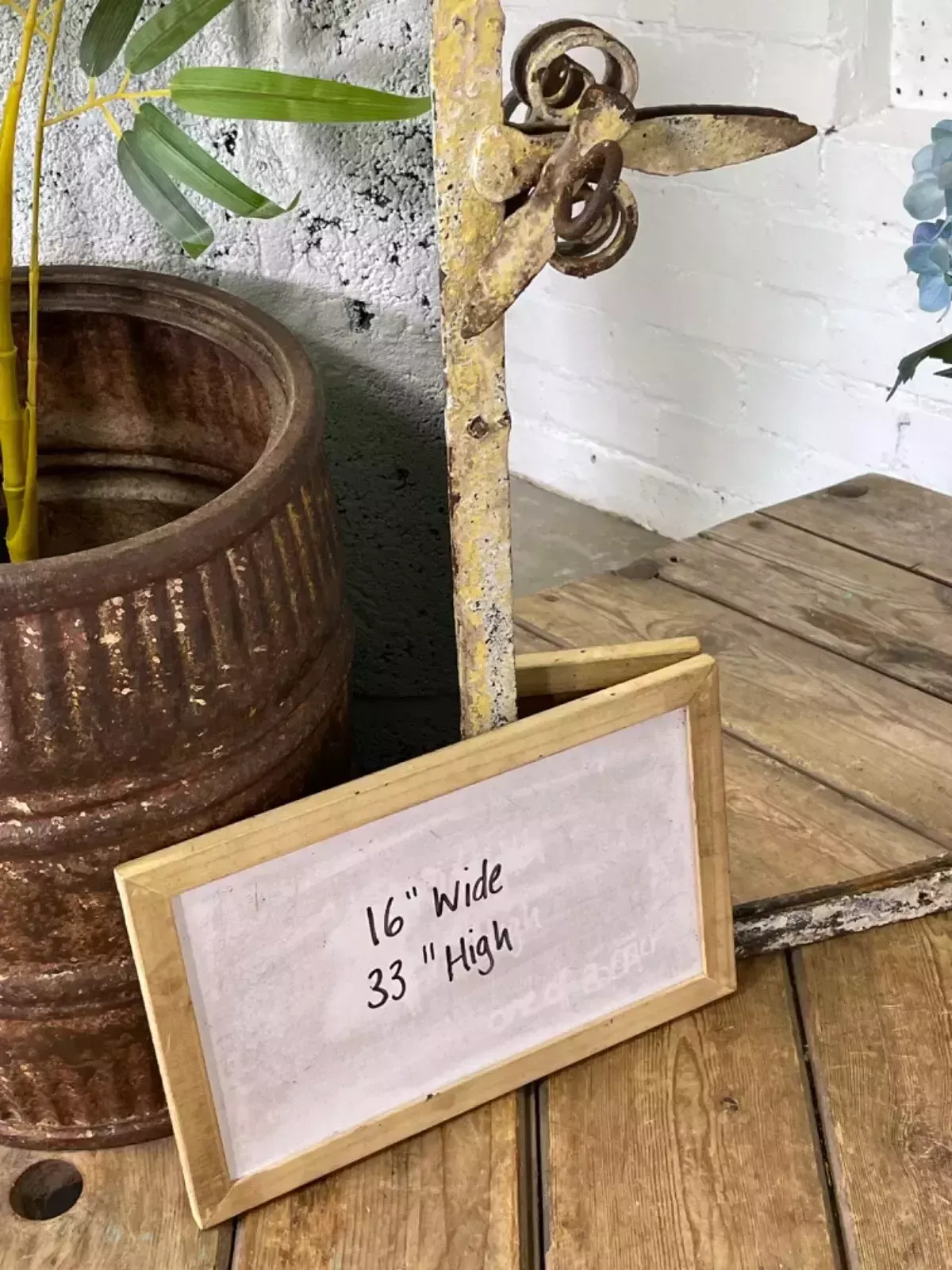 Vintage Reclaimed Industrial Cast Wrougt Iron Metal Window Frame Garden Mirror photo buy