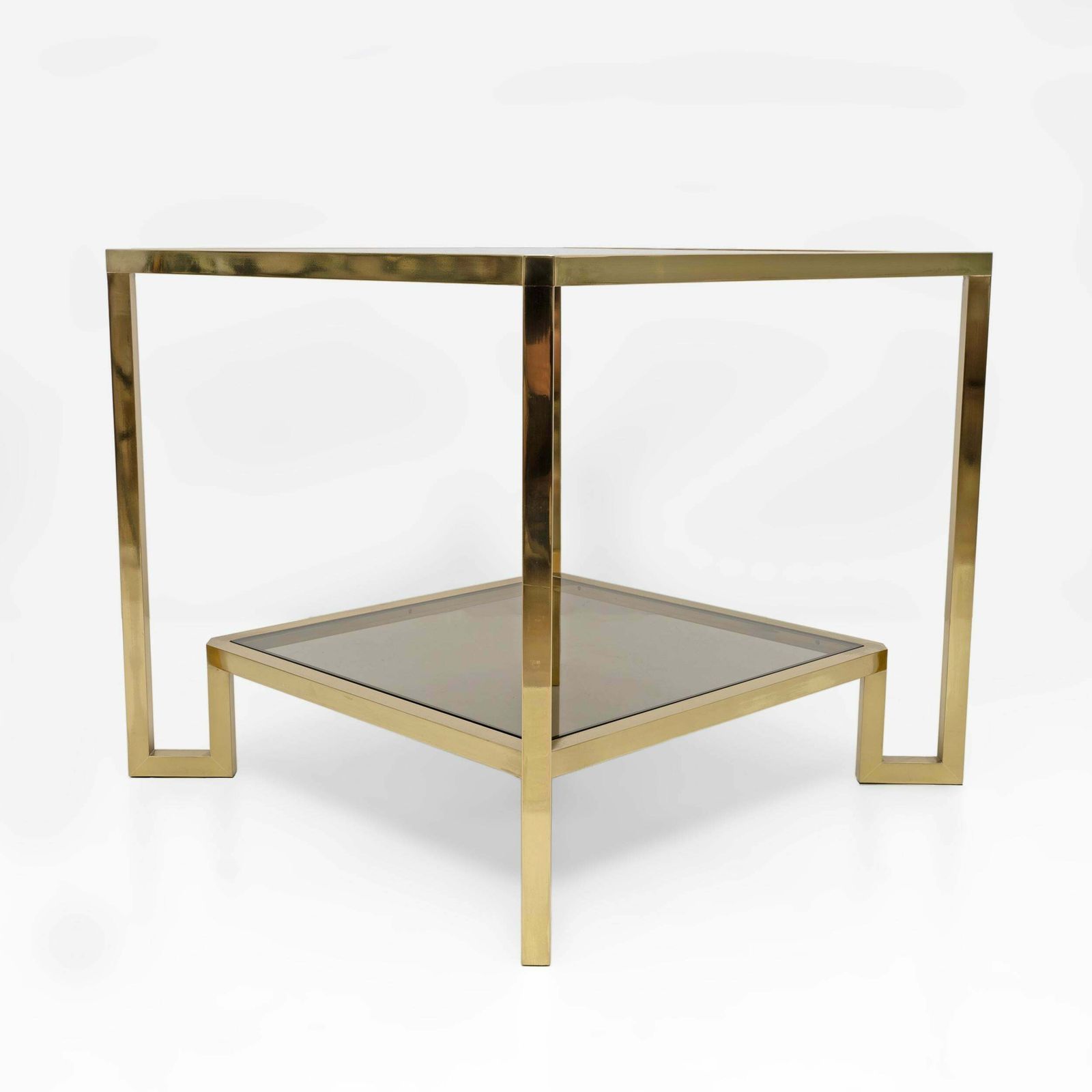 Guy Lefevre Square Brass Coffee Table For Maison Jansen, France 1970s photo 2575.0