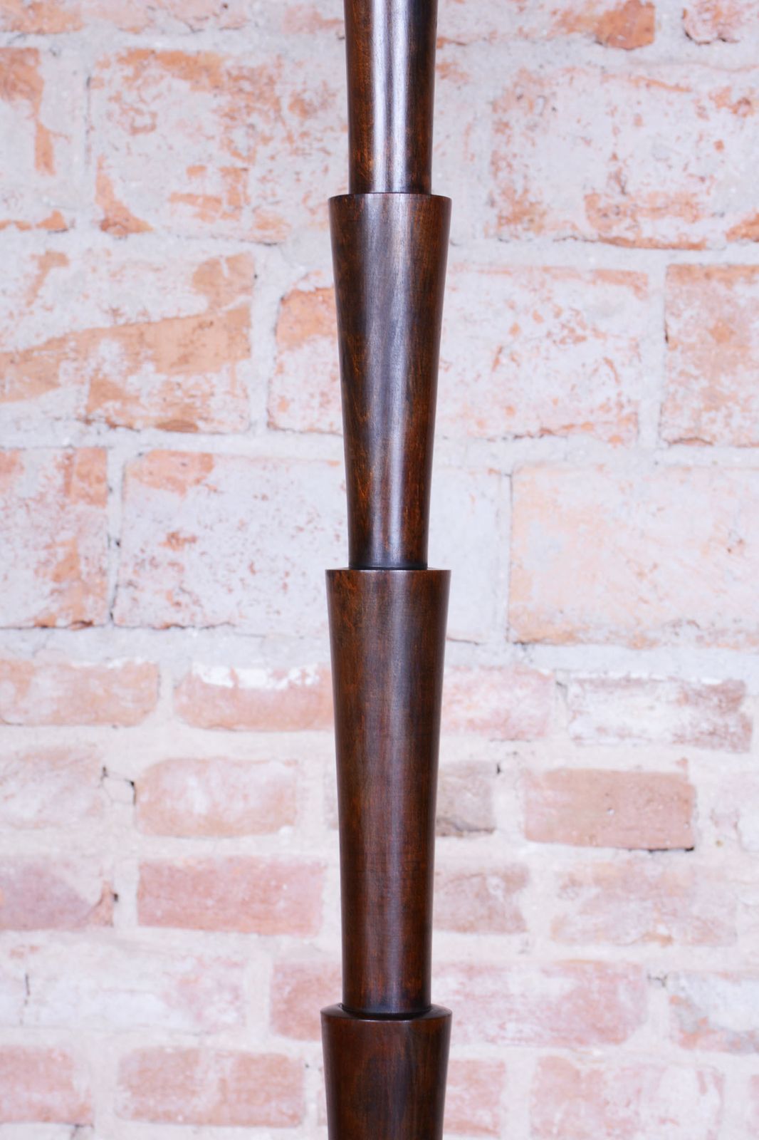 Restored Cubism Floor Lamp, Beech, Chrome Plated Steel, Glass, Czech, 1920s photo vintage