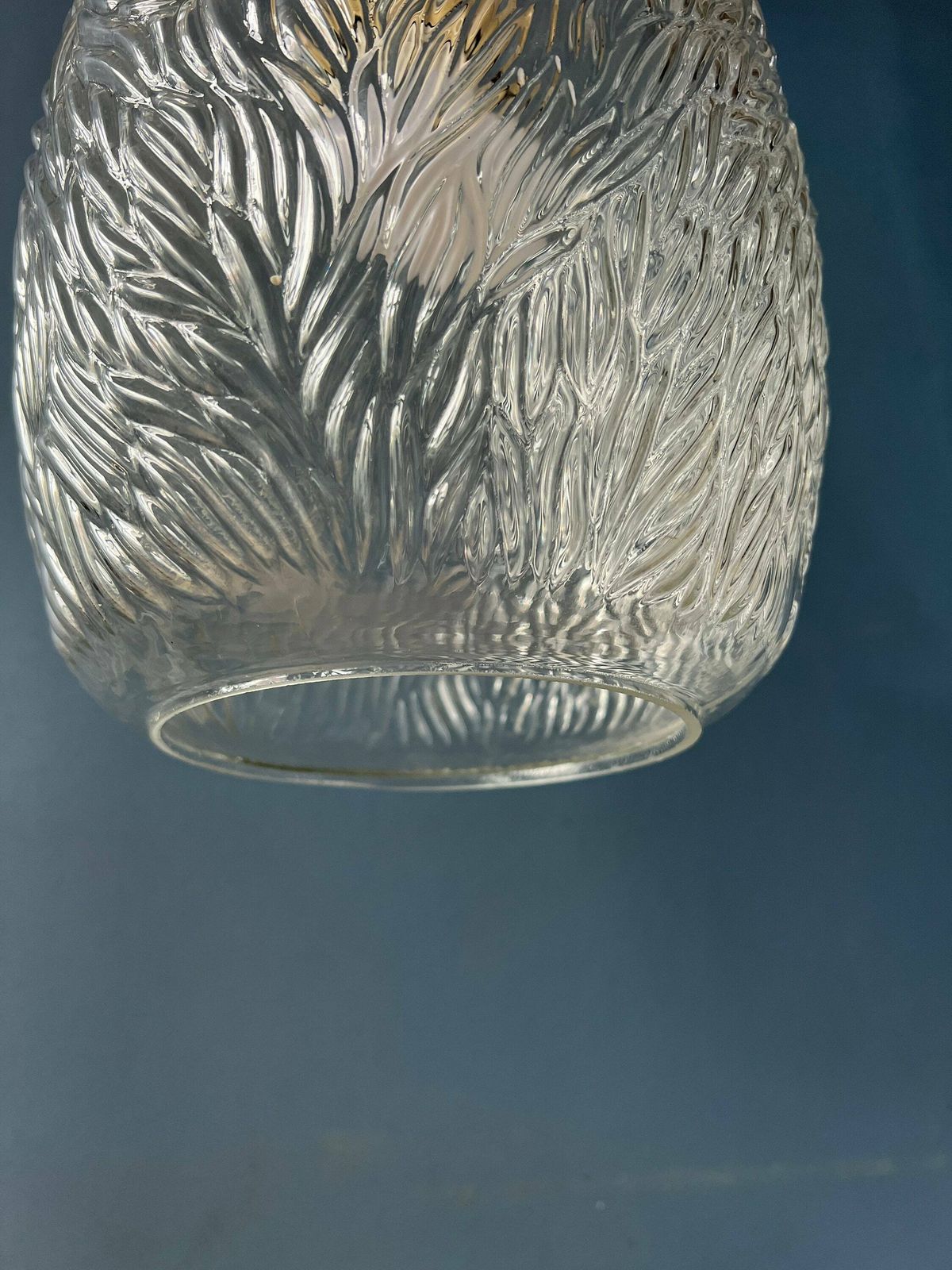 photo furniture Mid Century Glazen Hanglamp Met Patroon