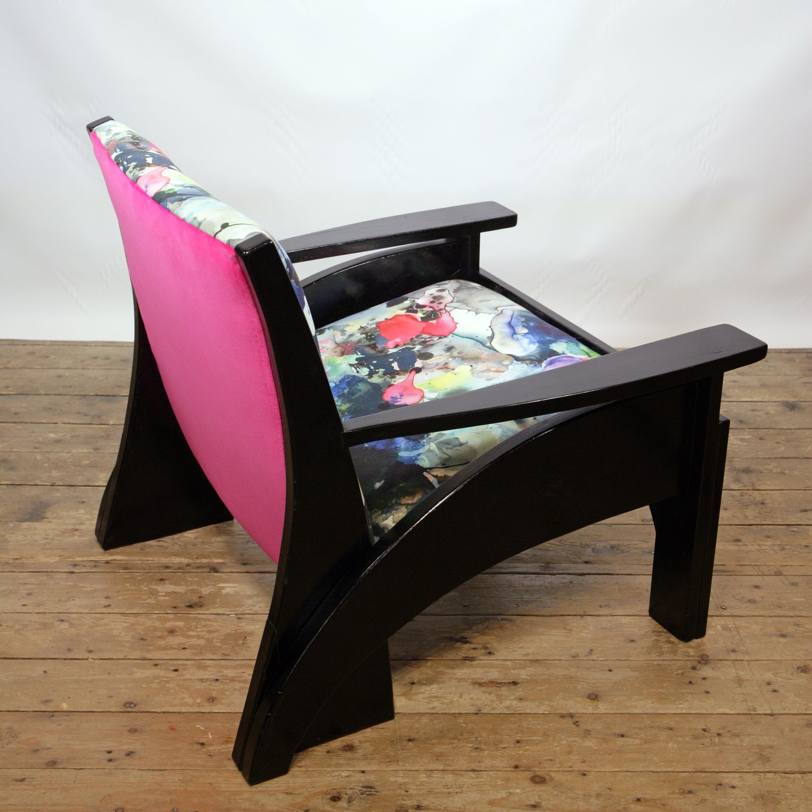 Charles Rennie Mackintosh Design Armchair In Timorous Beasties Fabric photo Furniture
