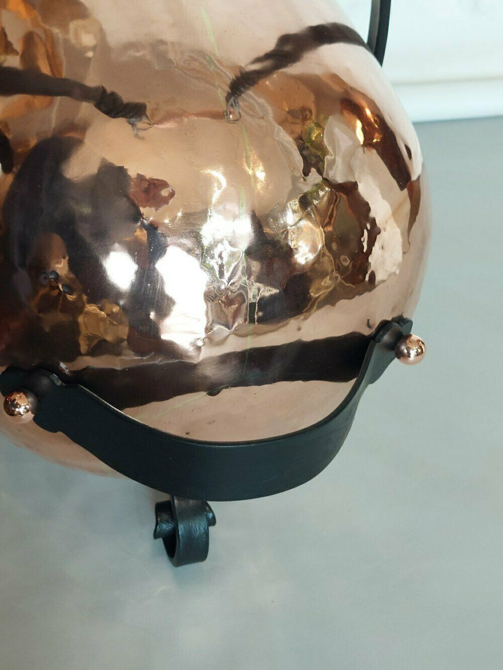 Arts & Crafts Copper And Wrought Iron Coal Receive photo 780.0