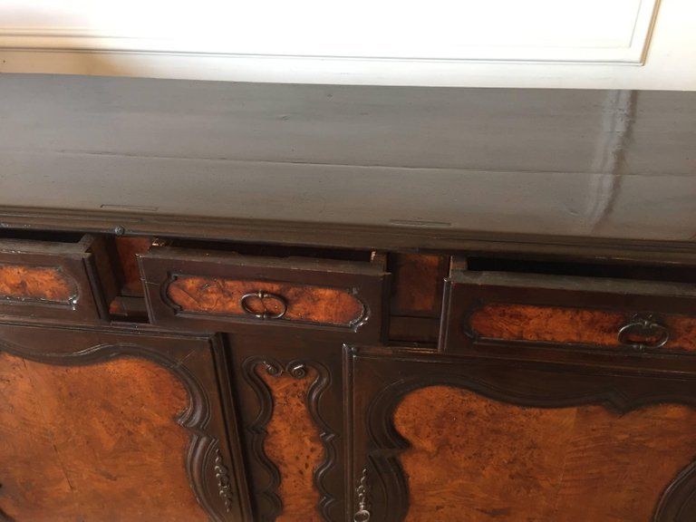 Louis XV Country French Carved Elm Sideboard, Early, 1800s photo vinterior