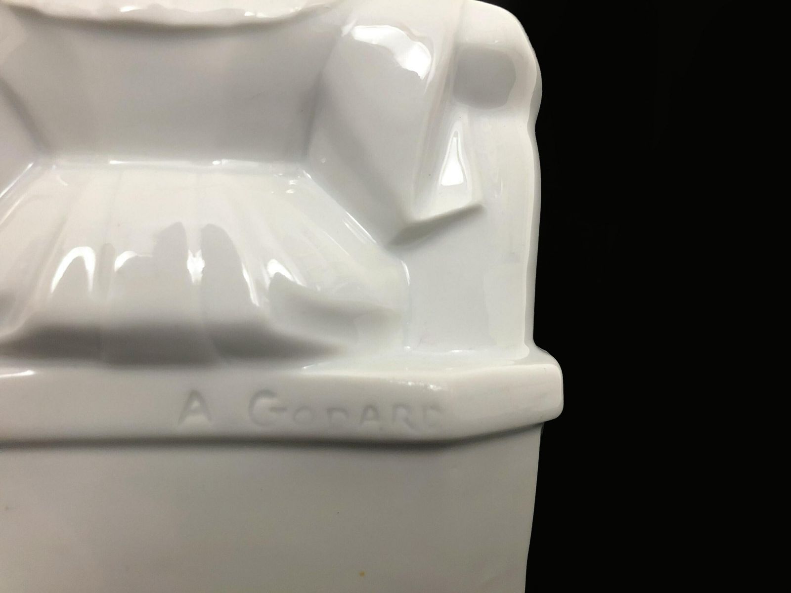 Art Deco Night Light In Limoges Porcelain "Armand Godard" photo vinterior