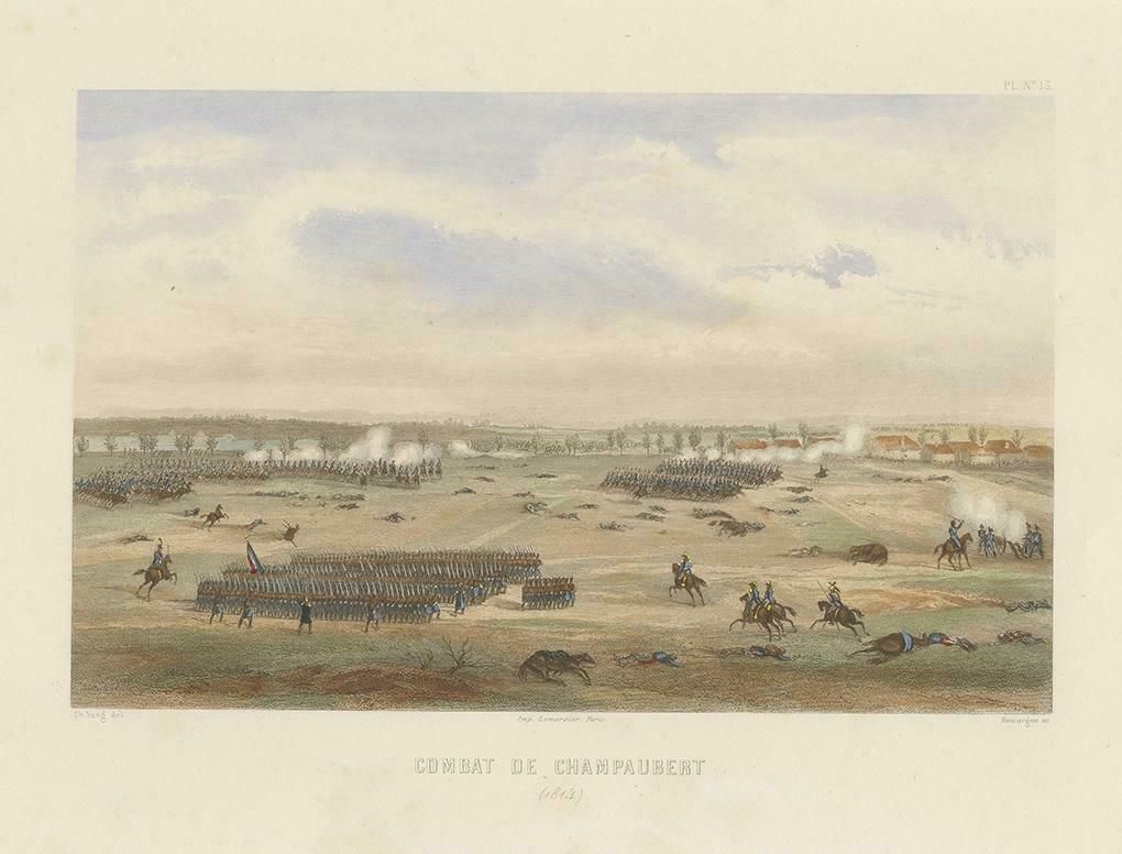 Antique Print Of The Battle Of Champaubert 'Circa 1860' photo Art