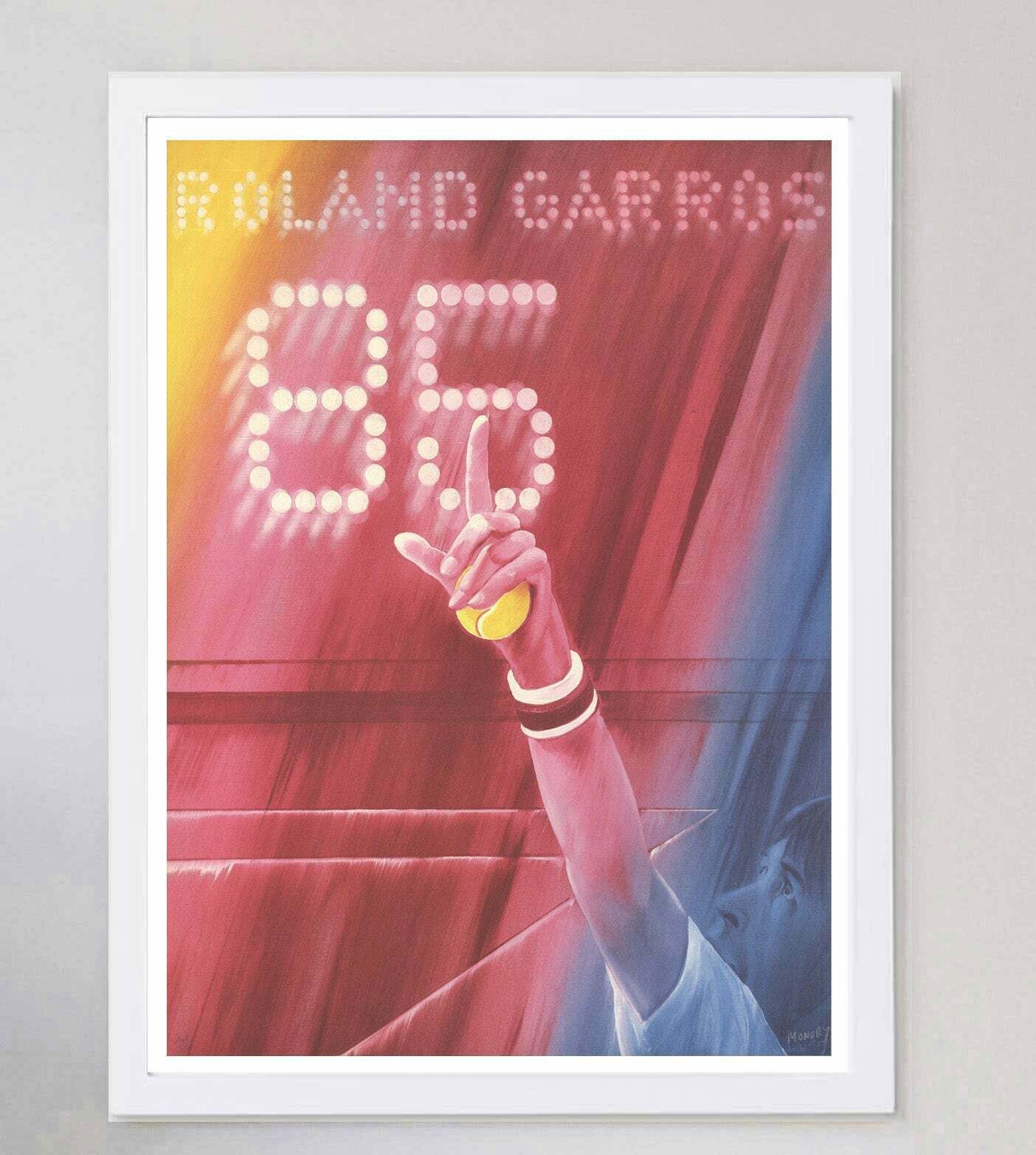 French Open Roland Garros 1985   Original Vintage Poster photo for sale