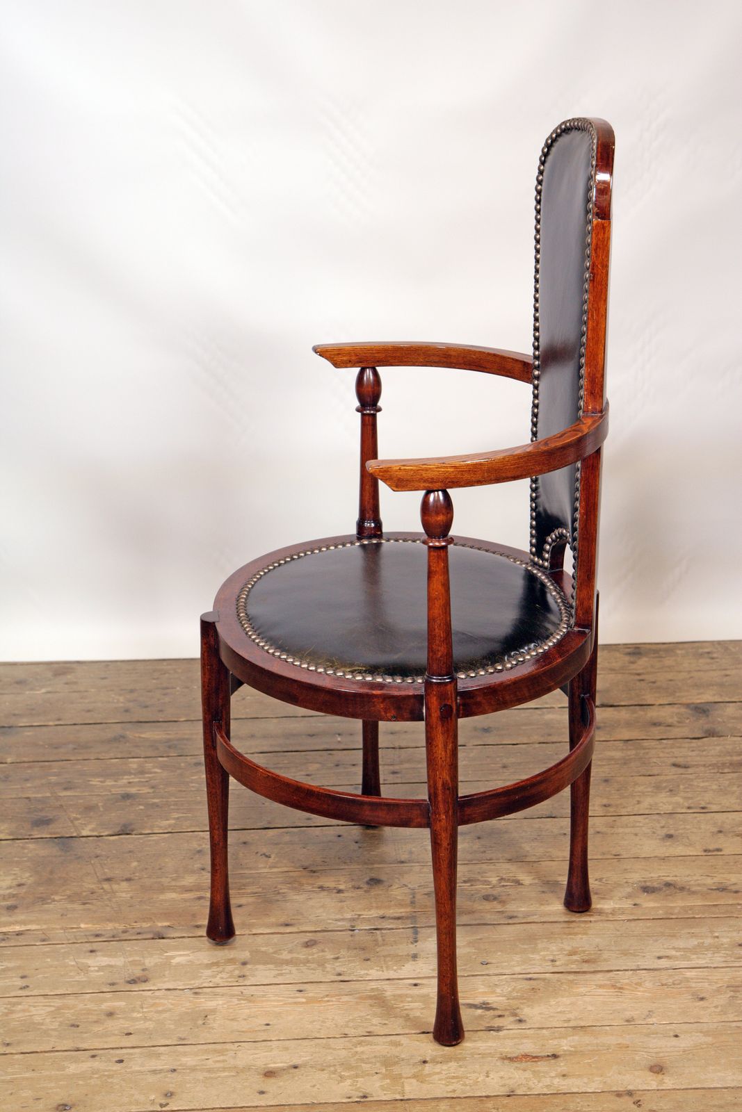 A Js Henry Oval Armchair Restored & Upholstered In Yarwood Leather photo buy