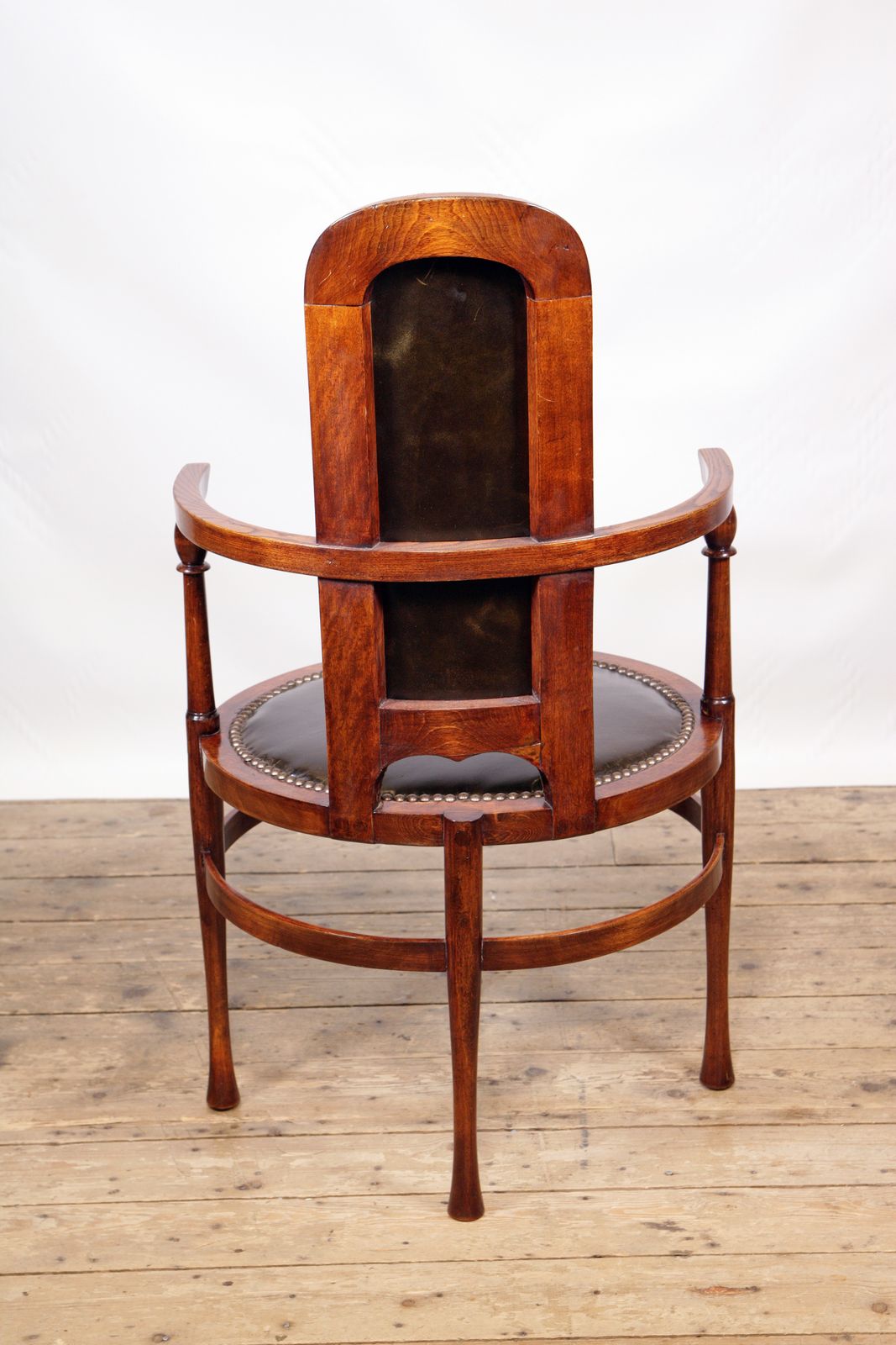 A Js Henry Oval Armchair Restored & Upholstered In Yarwood Leather photo 1250.0