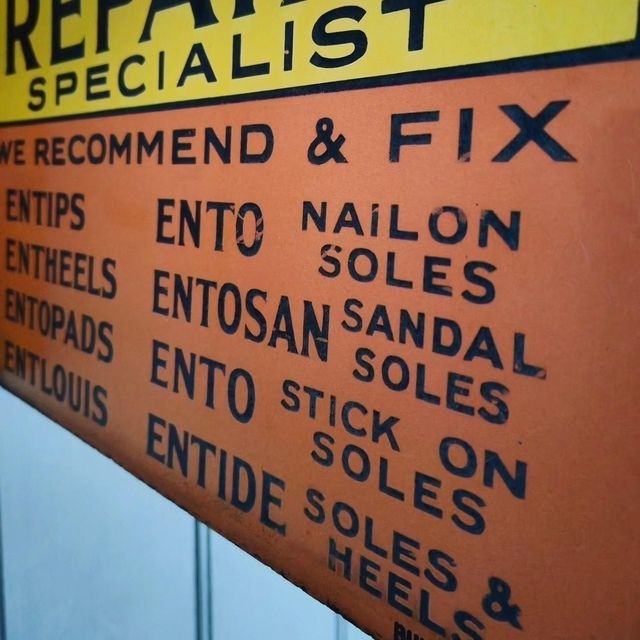 Antique Cobblers Flange Trade Sign photo for sale