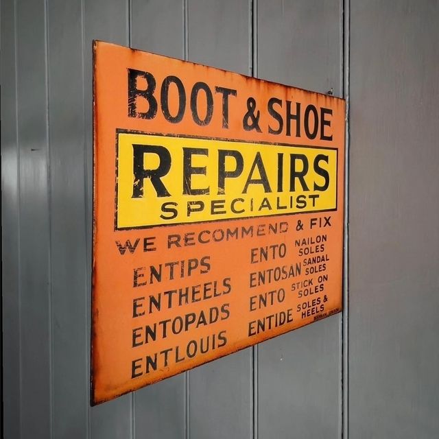 Antique Cobblers Flange Trade Sign photo Home Decor