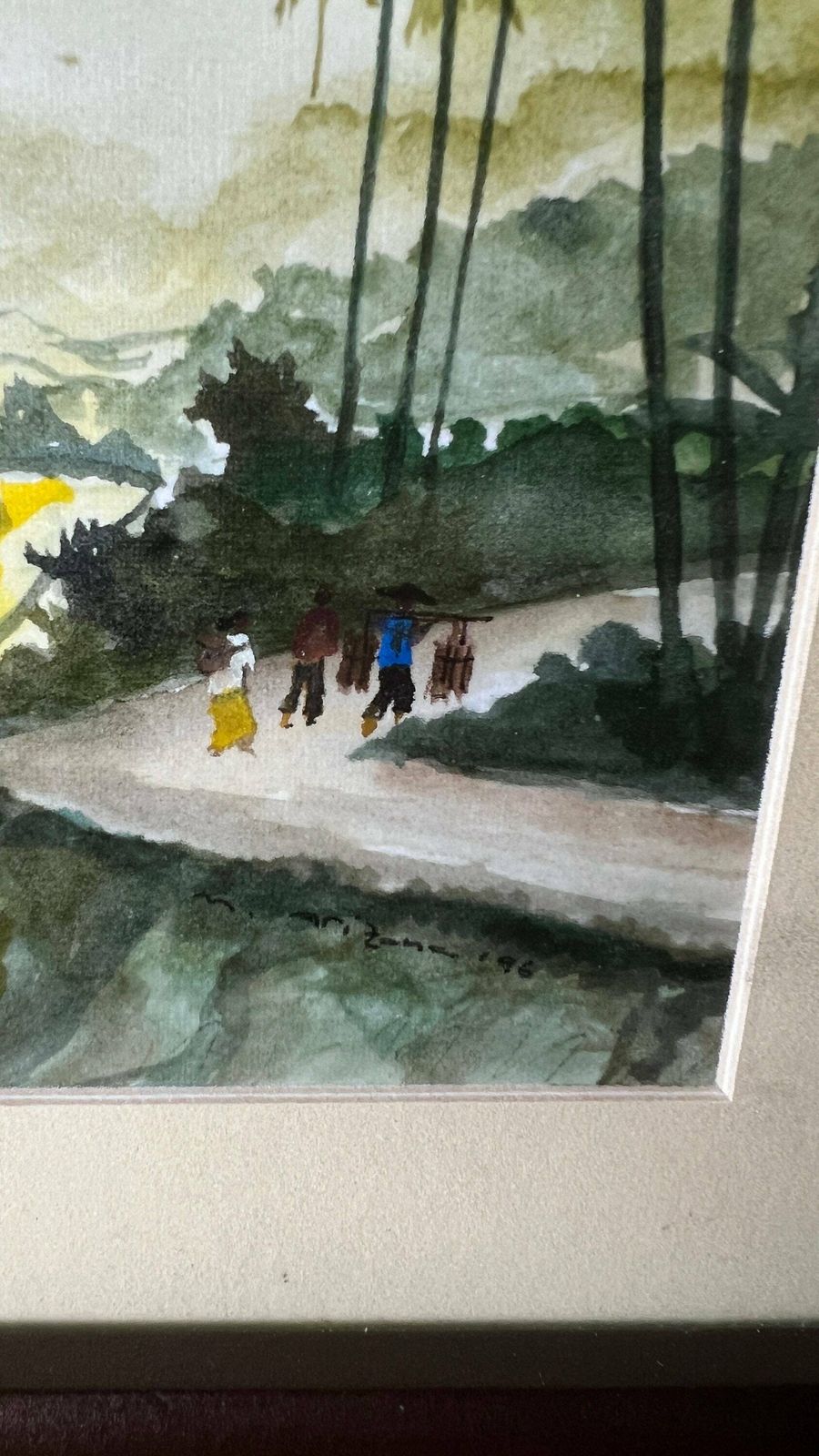 Original Framed And Signed Watercolour Painting Depicting Indonesian Nature photo Art