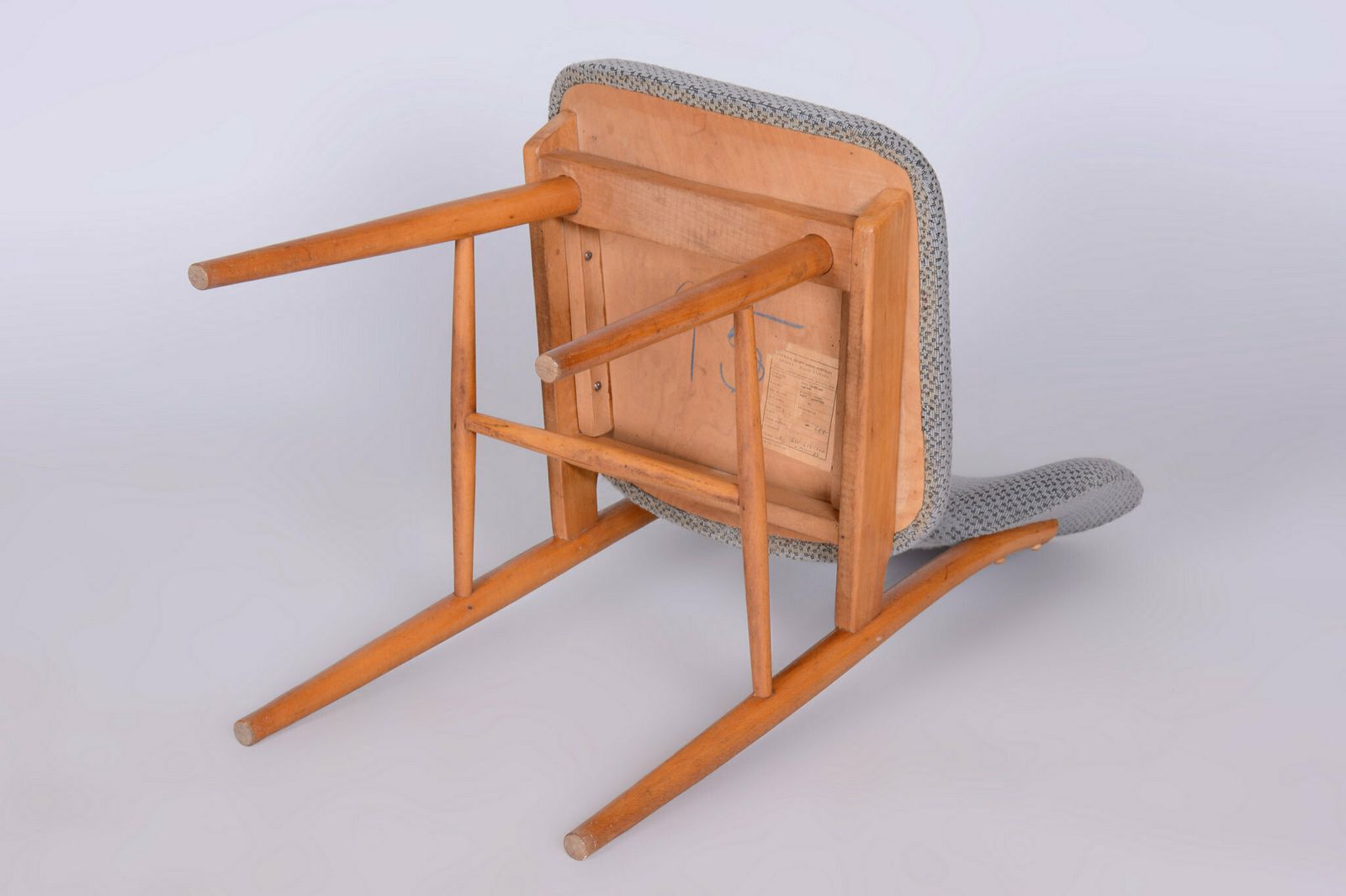 photo furniture Set Of Four Original Mid Century Modern Chairs, Beech, Czech, 1960s