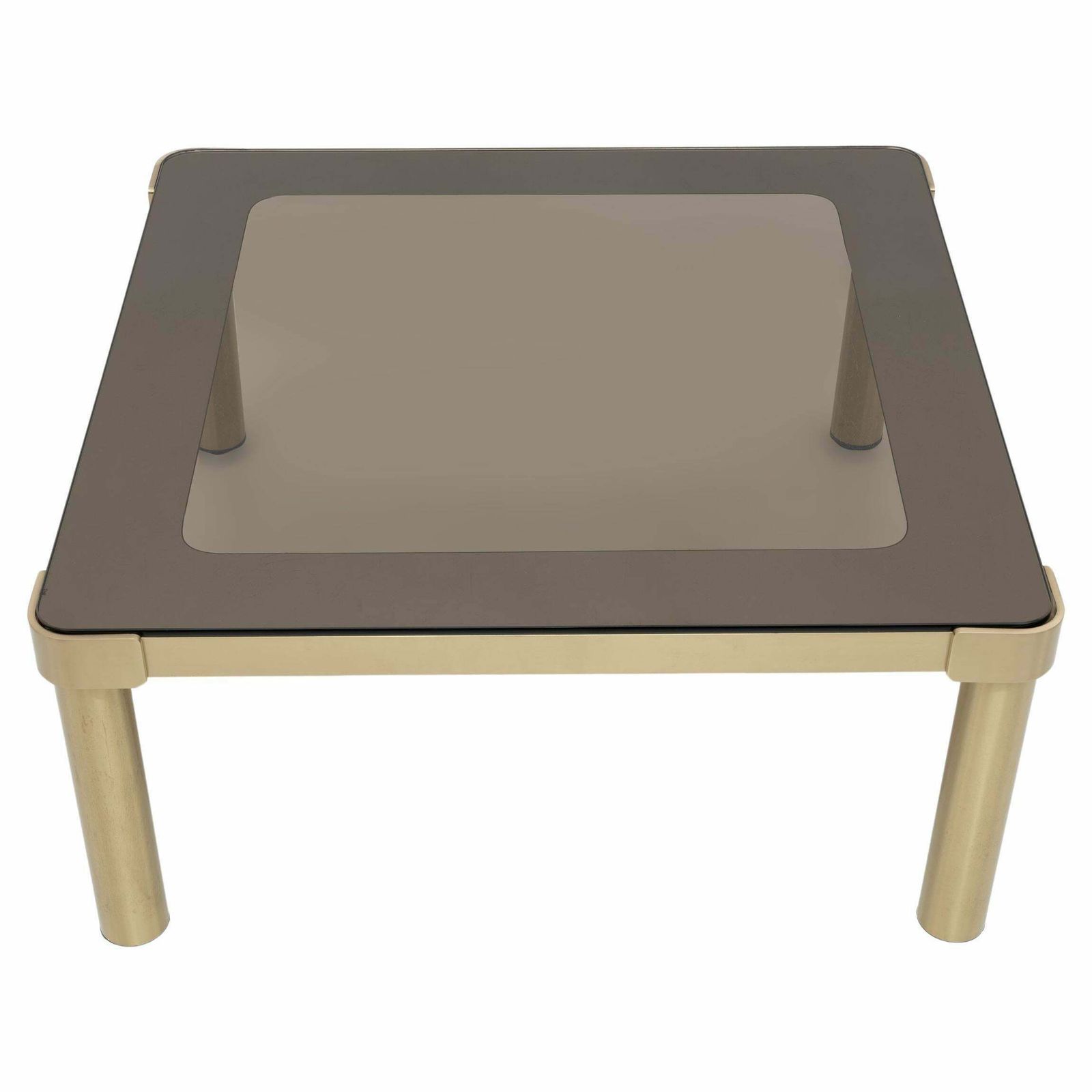 Luciano Frigerio Mid Century Modern Italian Brass And Glass Coffee Table, 1970s