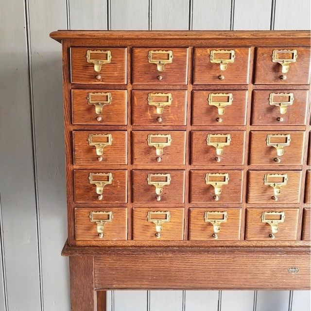 Antique Oak Libraco Drawers, 1900s photo furniture