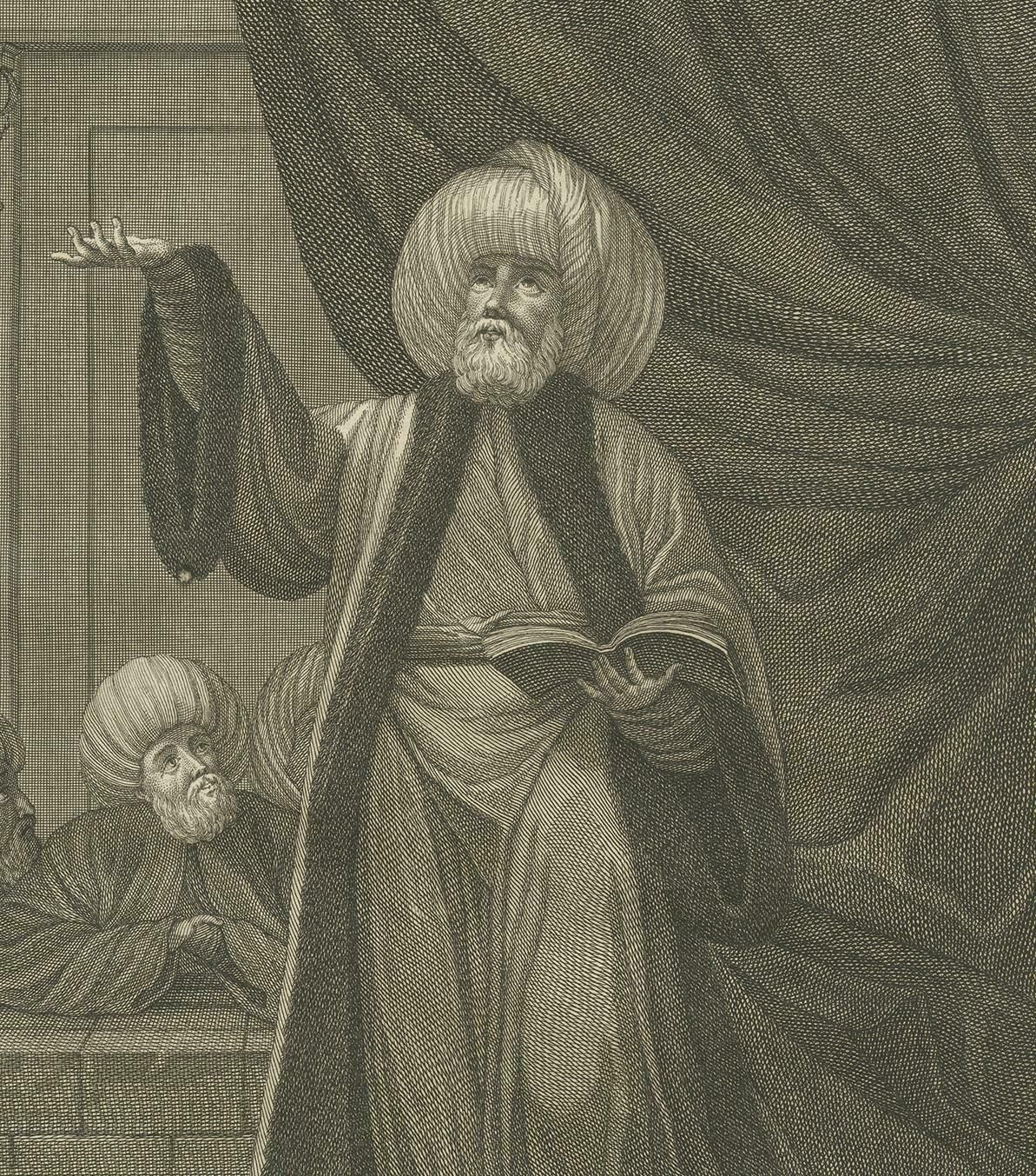Antique Portrait Of The Mufti By Picart, Circa 1725 photo for sale