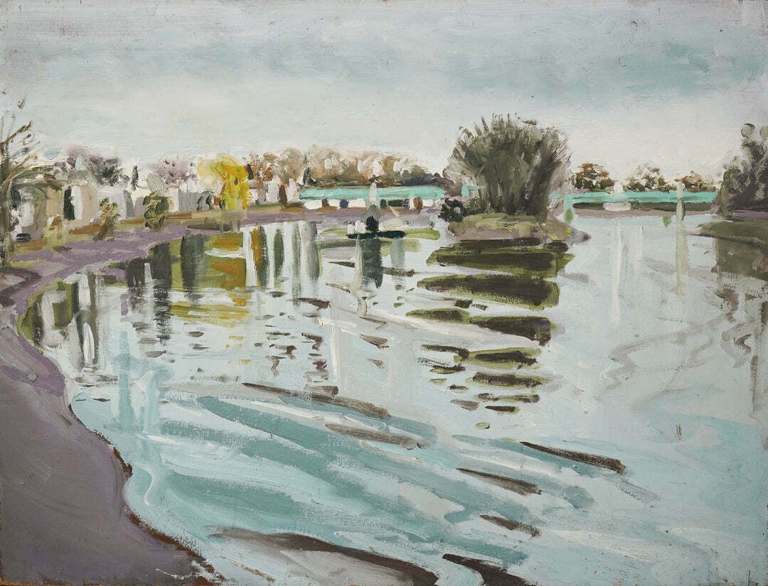 Strand On The Green – En Plein Air Olieschets