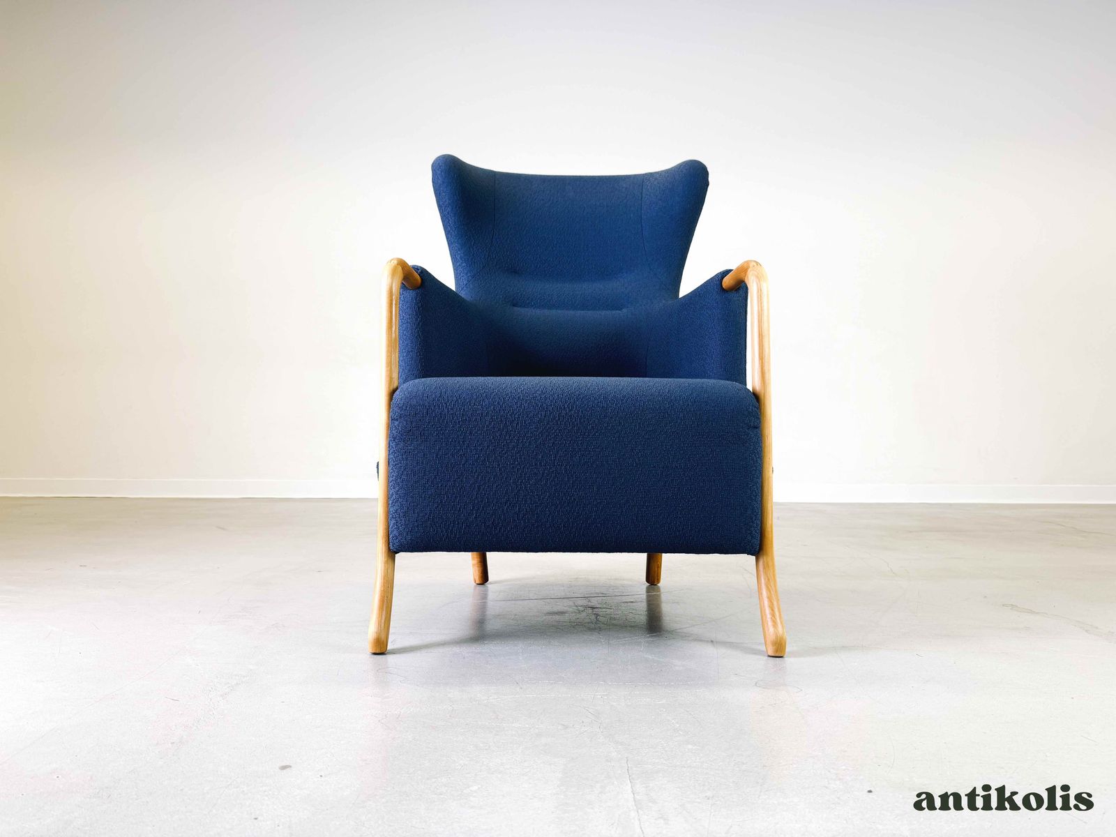 Vintage Mid Century Ohrensessel Claudia Stouby Møbelfabrik Mit Ottomane 1970 photo Furniture