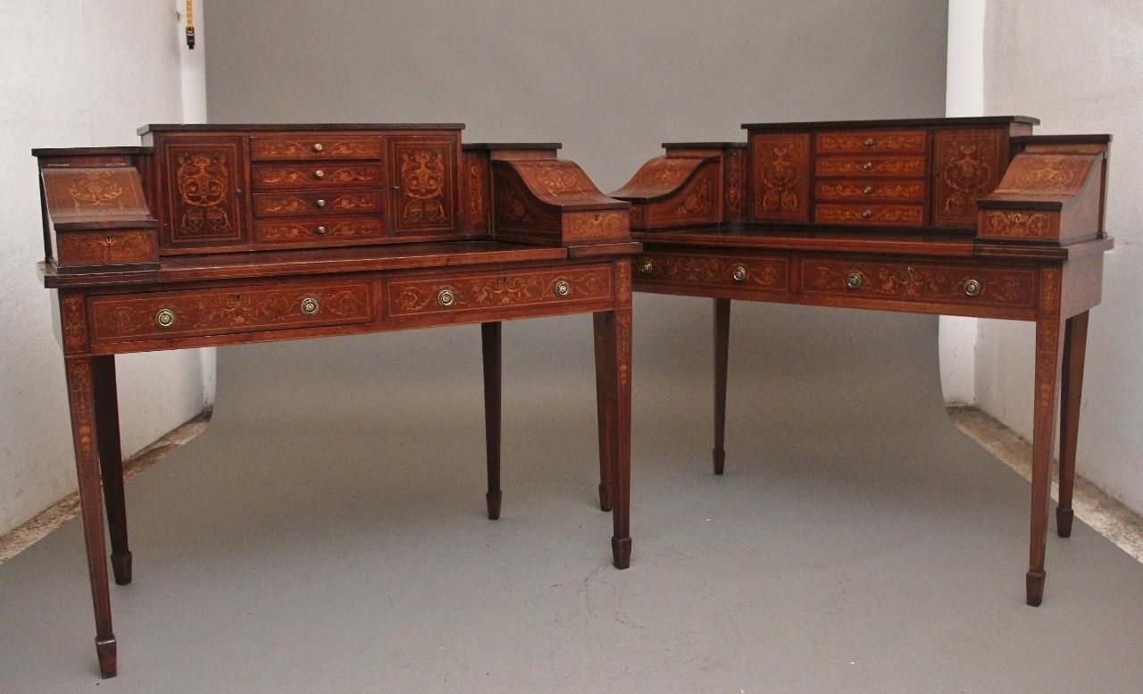 Pair Of Early 20th Century Mahogany Carlton House Desk’s