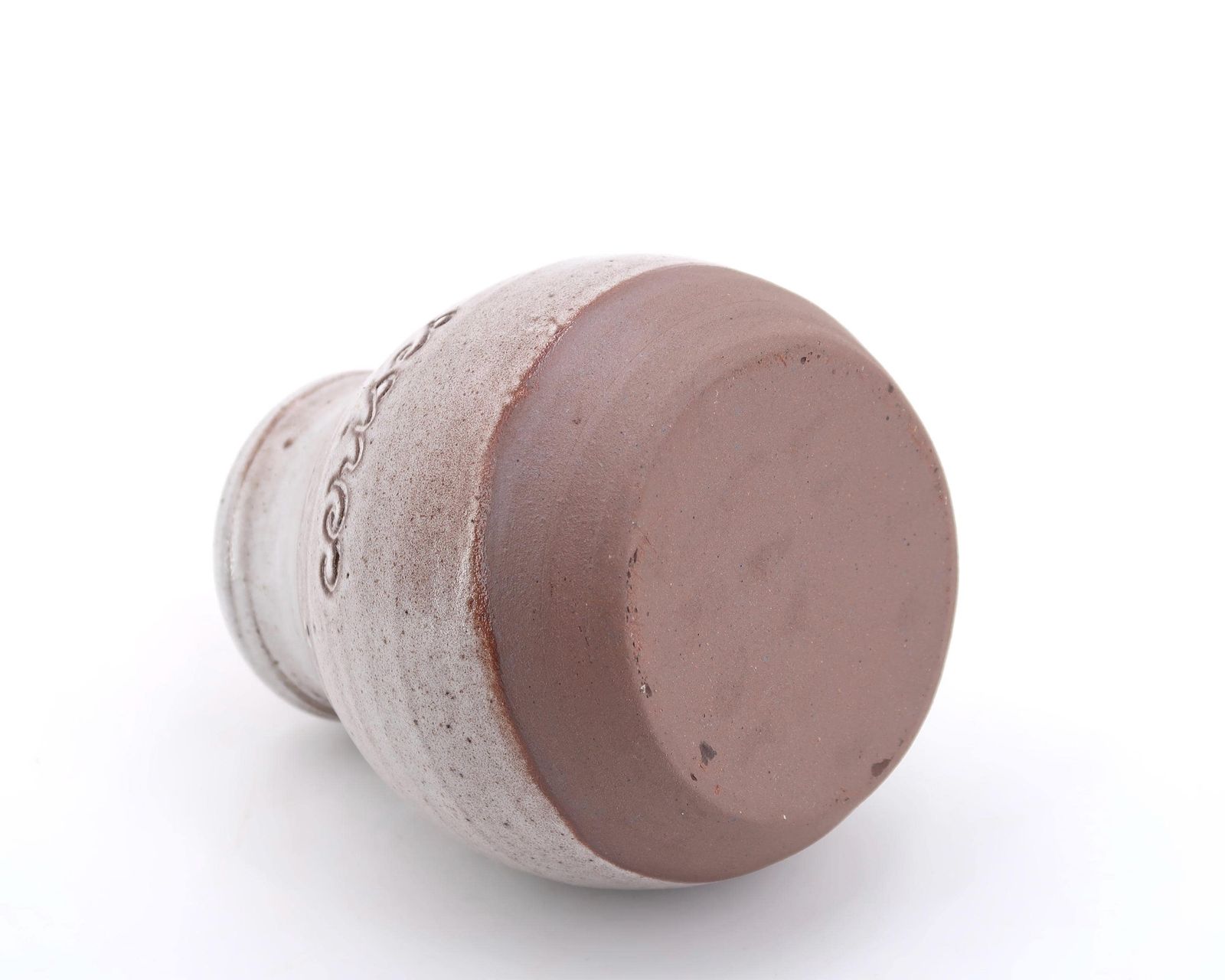 French Ceramic Cherries Jar By Jeanne And Norbert Pierlot, Ratilly France, 1960s / Bowl Grey Stoneware, Boho Chic, Country, Farmhouse photo for sale