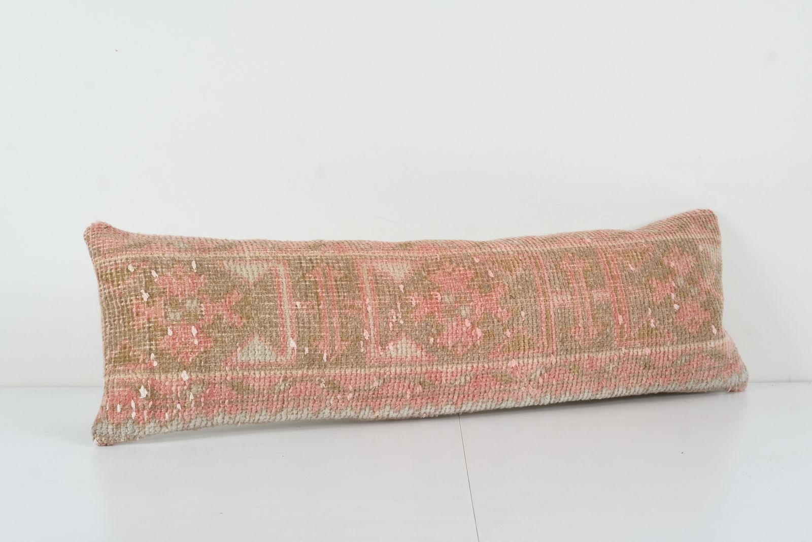 Wool Bohemian Carpet Pillow,  Couch Pillow Case, Turkish Traditional Motifs Handmade Pillow photo for sale
