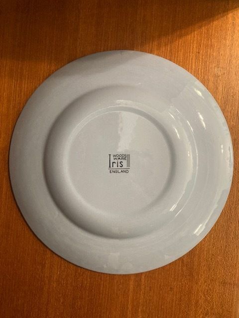 Woods Ware 25cm Ribbed Dinner Plates X 6 Iris Blue photo Home Decor