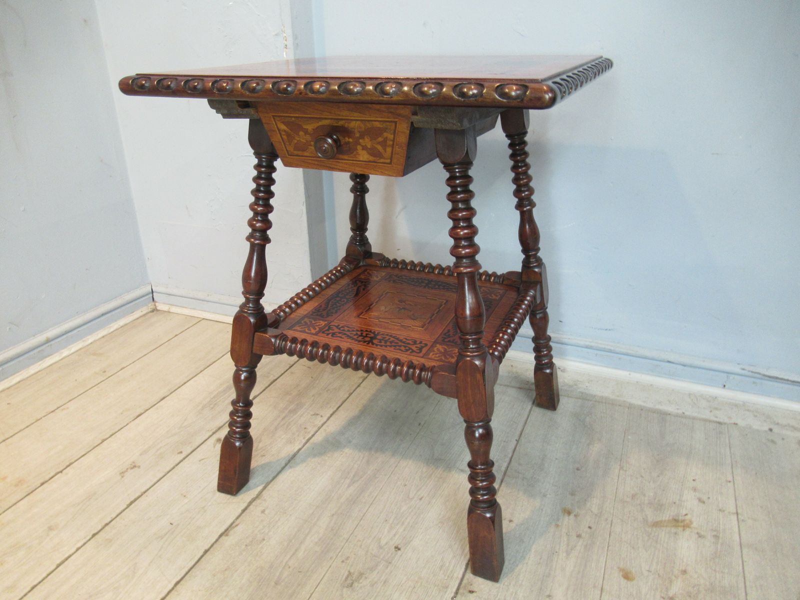 19th Century Walnut And Marquetry  Side Or Centre  Table photo for sale
