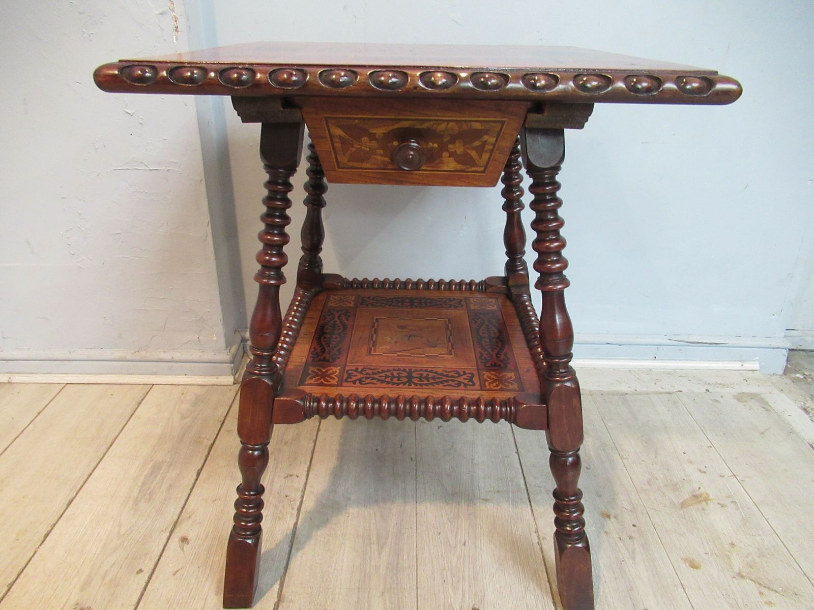 19th Century Walnut And Marquetry  Side Or Centre  Table