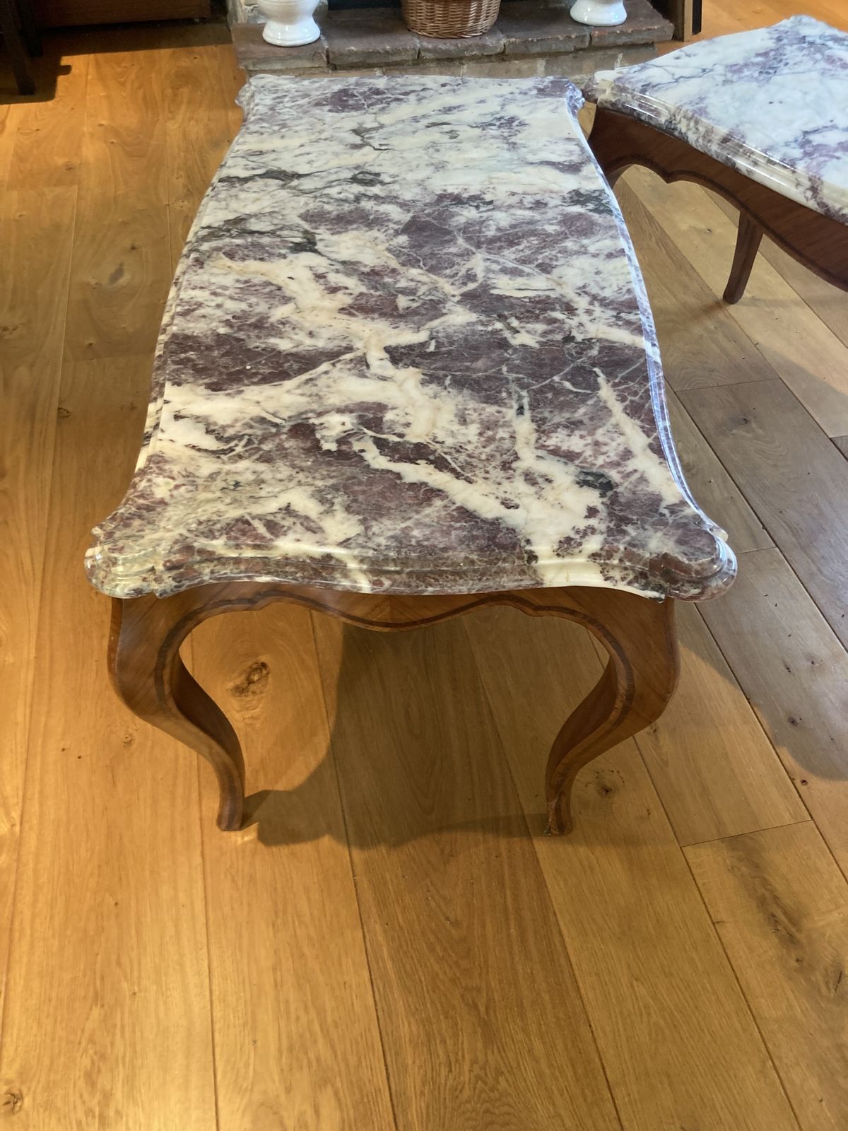 Pair Of 19th Century Pink Marble Coffee Tables photo furniture