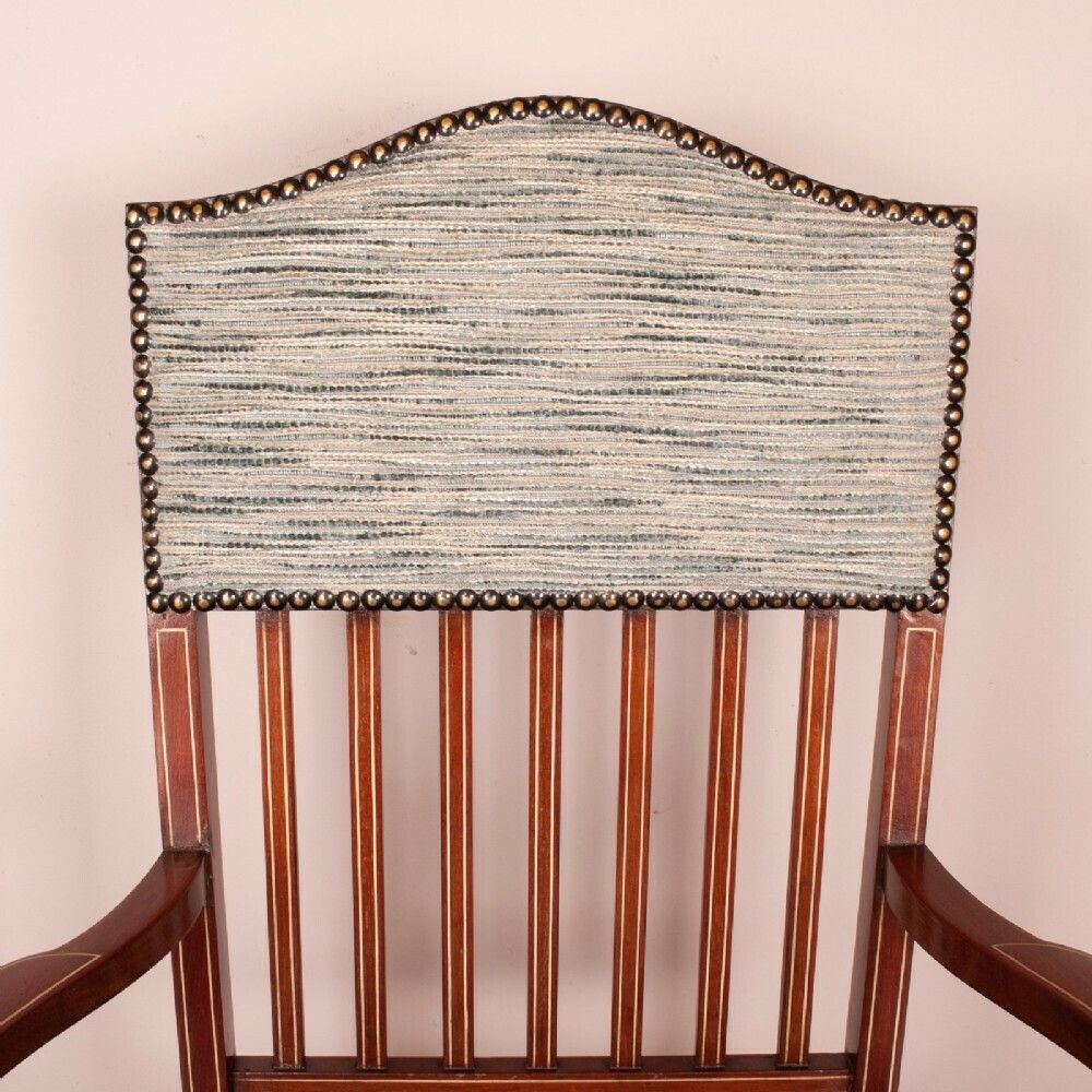 Furniture Edwardian Inlaid Occasional Elbow Chair photo