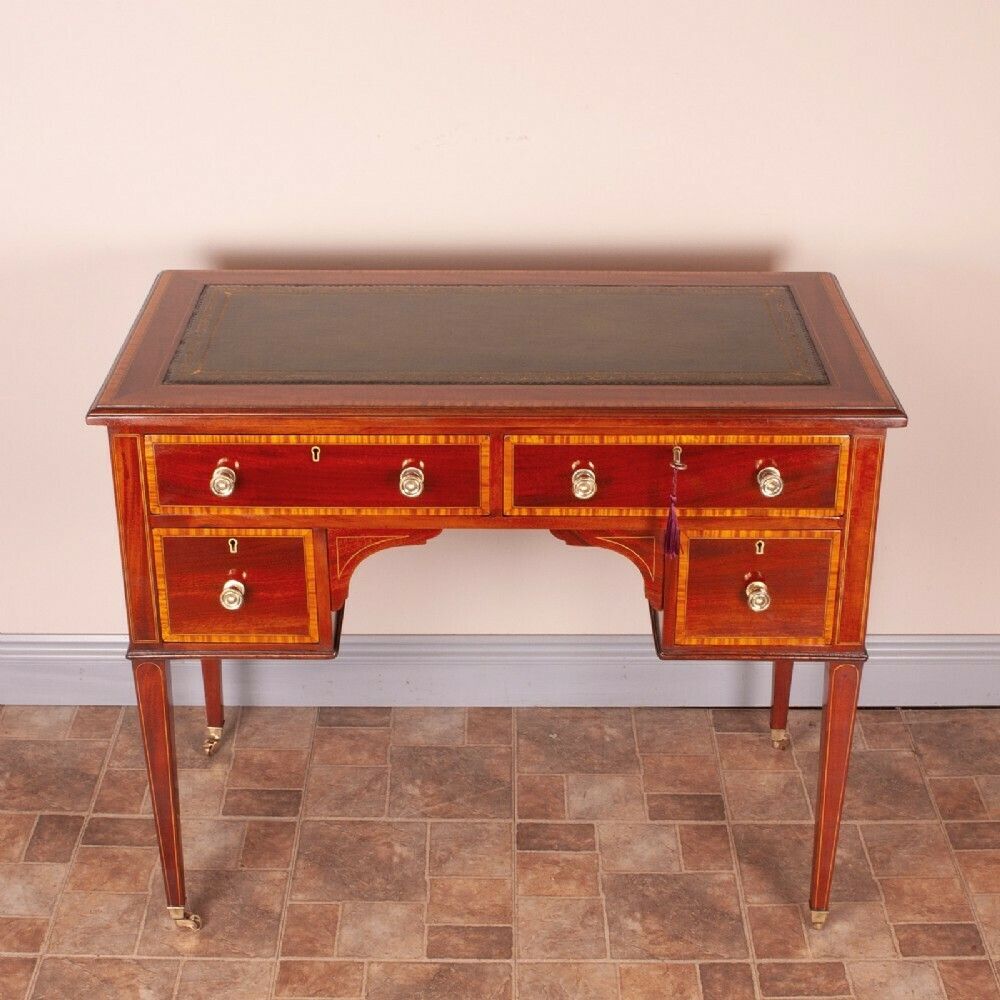 Good Quality Edwardian Inlaid Mahogany Writing Desk