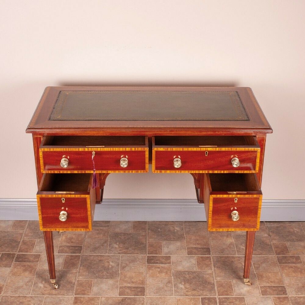 Good Quality Edwardian Inlaid Mahogany Writing Desk photo 900.0