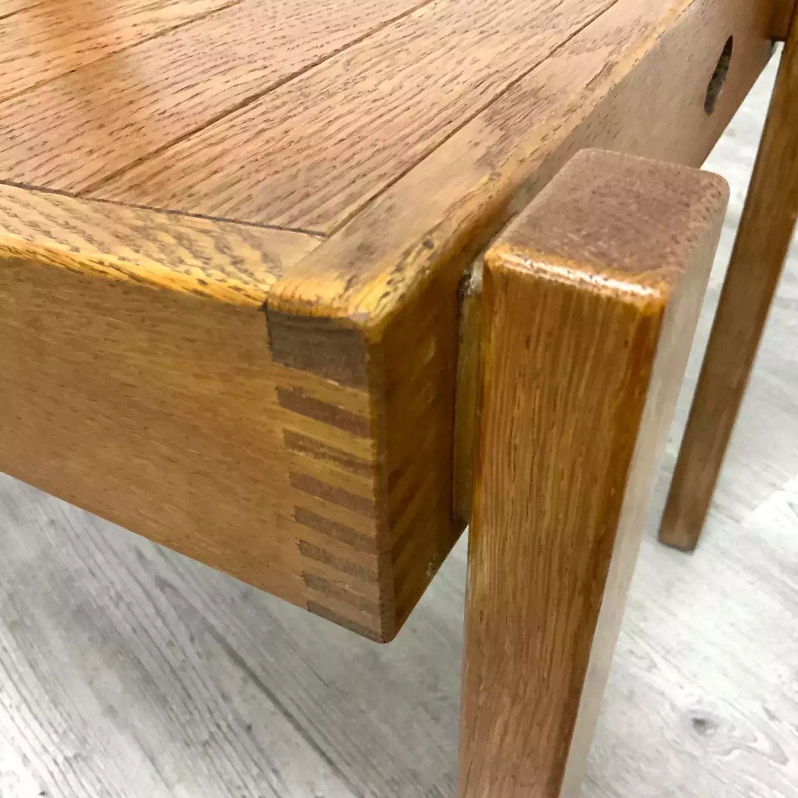 1 X Arts & Crafts Gordon Russell Oak Stacking Dining Chair From Coventry Cathedral photo buy