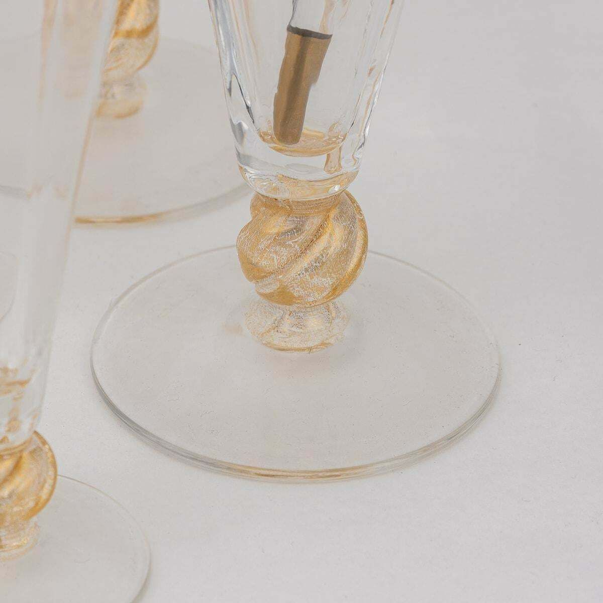 photo for sale 20th Century Italian Set Of 2 Carafes & 12 Glasses By Italo Varisco, Venice