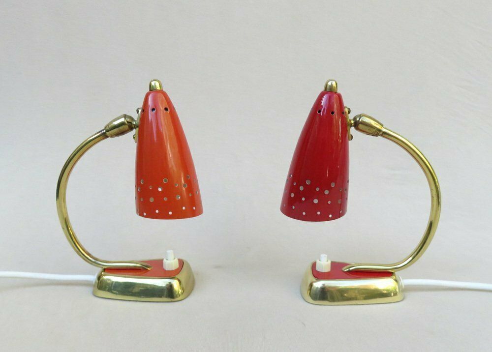 Extraordinary Italian Bedside Lamps, 1950s, Set Of 2