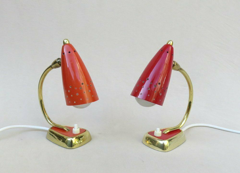 Extraordinary Italian Bedside Lamps, 1950s, Set Of 2 photo furniture