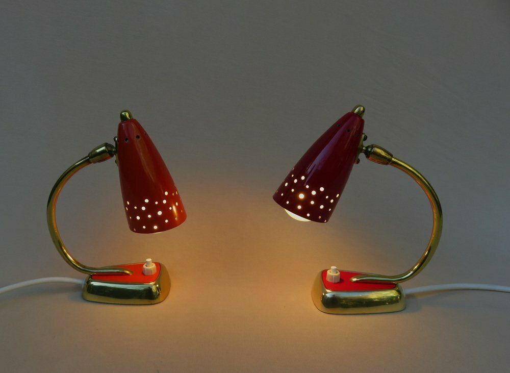 photo for sale Extraordinary Italian Bedside Lamps, 1950s, Set Of 2