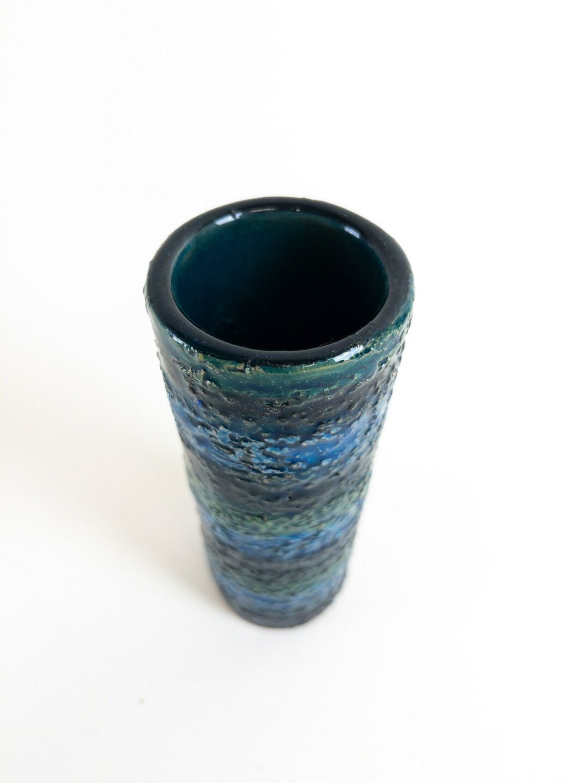 Handcrafted Bitossi Vase In Beautiful Rimini Blue Colors   Small Size photo buy