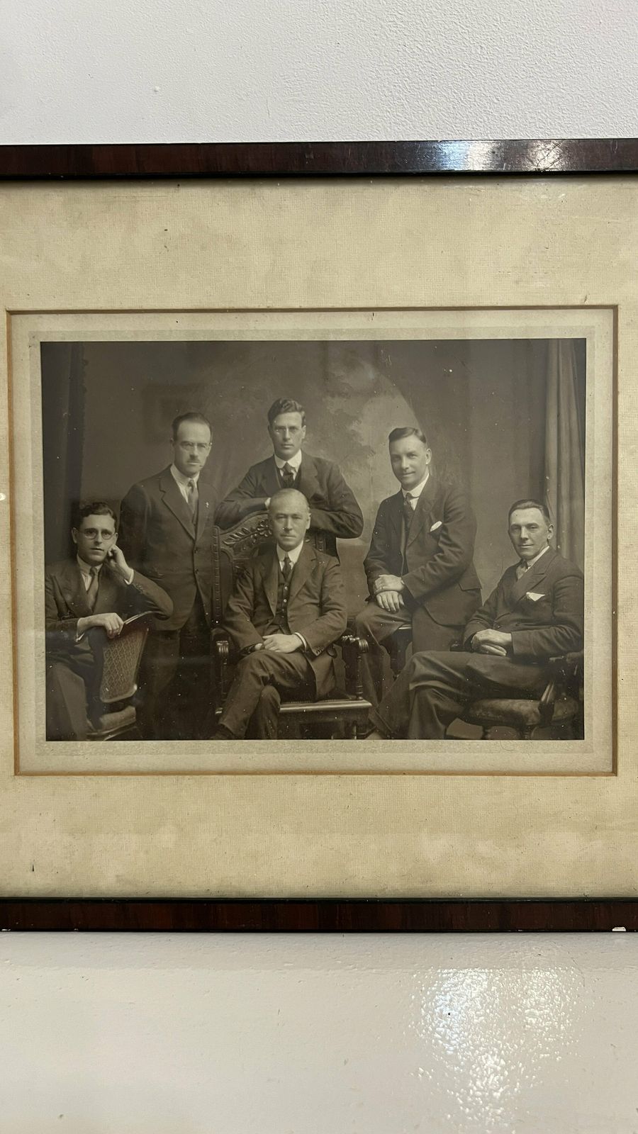 Antique Framed Photograph Of A Group Of Gentlemen photo for sale