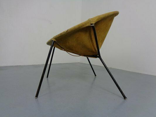 Danish Suede Folding Ballon Chair By Hans Olsen For Lea, 1960s photo 751.0