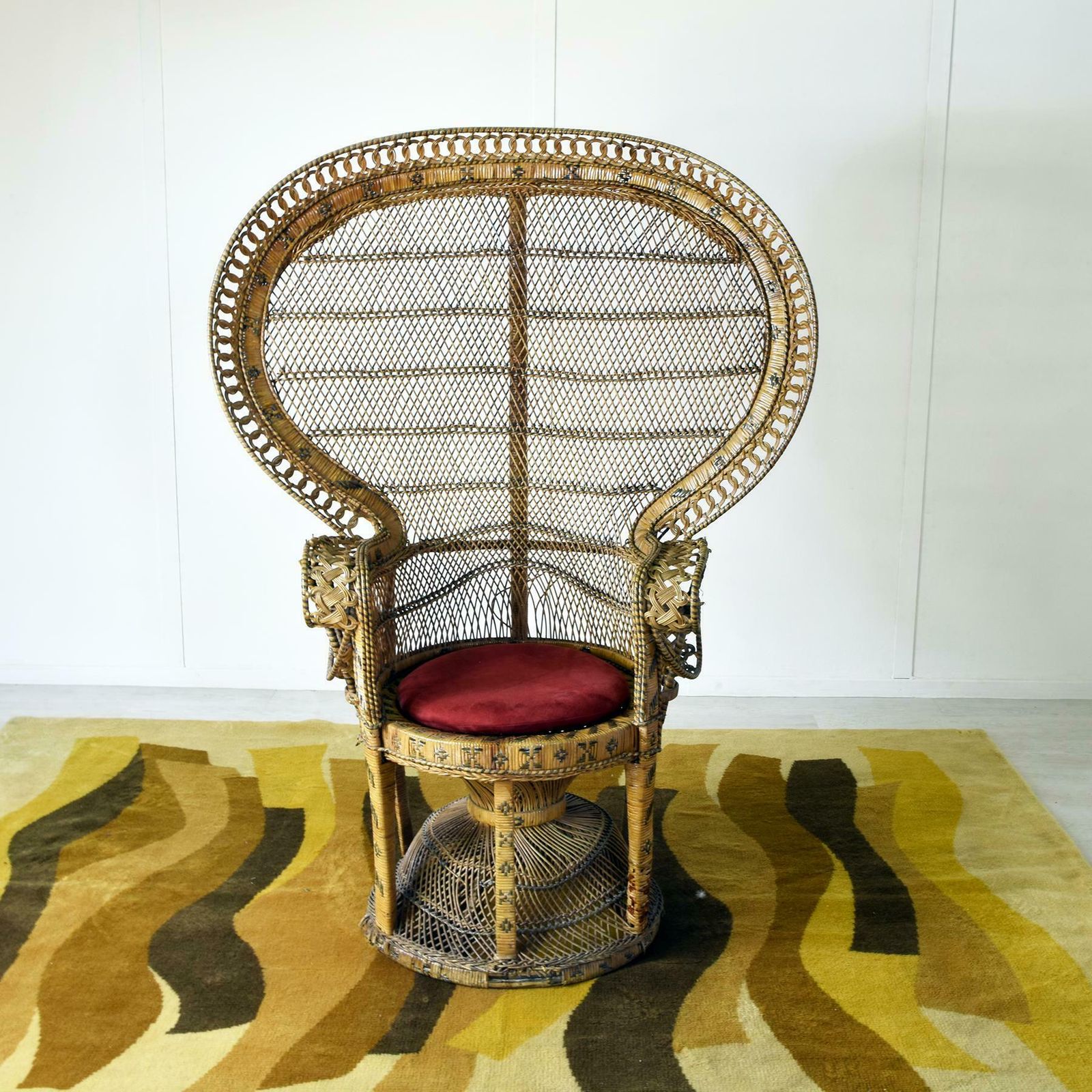 Peacock Armchair Emanuelle 1970s photo buy
