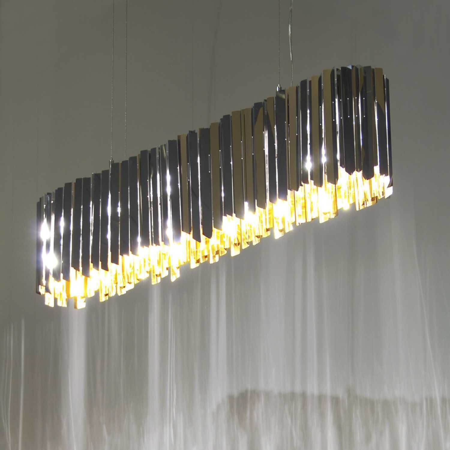 Innermost Facet Lozenge Pendant Brass Finish Stainless Steel By Tom Kirk photo Lighting